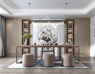 甘肃新中式风格茶室如何规划设计